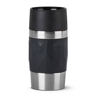 EMSA Isolierbecher Travel Mug Compact, 300 ml, schwarz