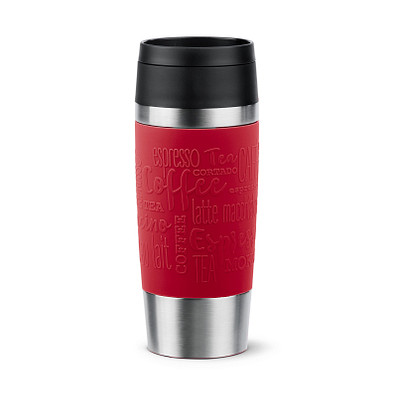 EMSA Travel Mug Isolierbecher Classic, 360 ml, dunkelrot