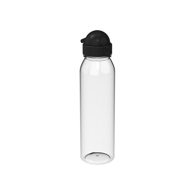 Trinkflasche Active Junior, 650 ml, RENEW, transparent/schwarz