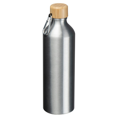 Trinkflasche aus recyceltem Aluminium , grau