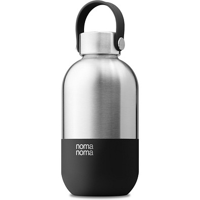 Trinkflasche Edelstahl, Schwarz 500ml, Schwarz