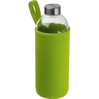 Trinkflasche mit Neoprensleeve 1,0 l, apfelgrün