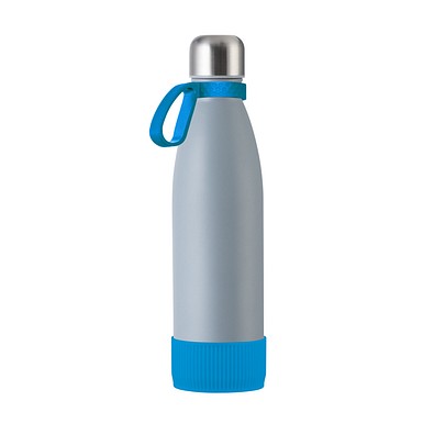 Trinkflasche RETUMBLER-myTOULON, grau/hellblau/hellblau