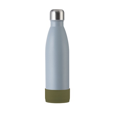 Trinkflasche RETUMBLER-myTOULON, grau, Sleeve dunkelgrün