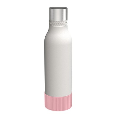 Trinkflasche RETUMBLER-myTOULON II 820, weiß, Sleeve rosa
