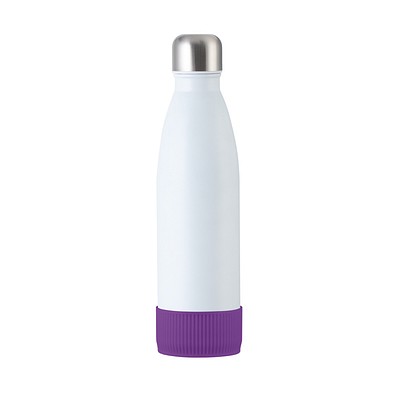 Trinkflasche RETUMBLER-myTOULON, weiß, Sleeve lila