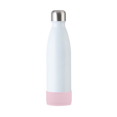 Trinkflasche RETUMBLER-myTOULON, weiß, Sleeve rosa