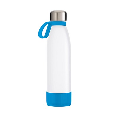 Trinkflasche RETUMBLER-TOULON GLASS, weiß/hellblau/hellblau