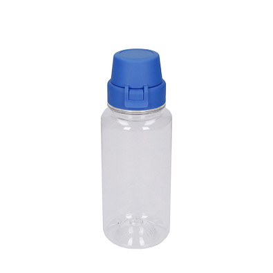 Trinkflasche School, 400 ml, transparent/blau