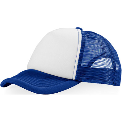 Trucker Kappe mit 5 Segmenten, royalblau,weiss