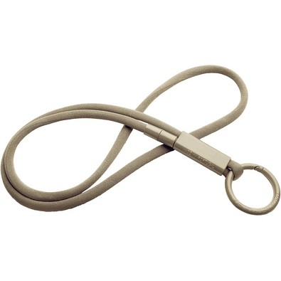 Tubyard Lanyard mit Band aus recyceltem Kunststoff, kaffeebraun