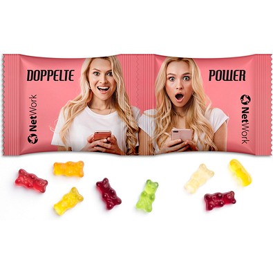 TwinSet, 10 g, Gummibärchen, weiße kompostierbare Folie, inkl. Druck