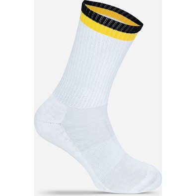 Two Tone Tennissocken, 37-41, White / Black / Yellow