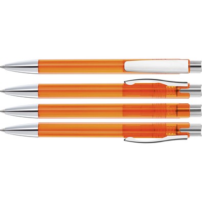 uma® CANDY transparent M SI Druckkugelschreiber, orange