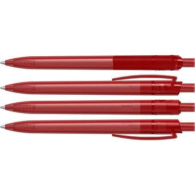uma® RECYCLED PET PEN STEP frozen Druckkugelschreiber, rot