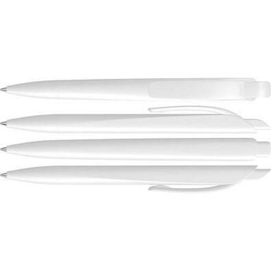 uma® STREAM Druckkugelschreiber, weiss