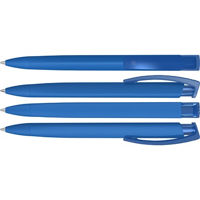 uma® TRINITY K transparent RECY Druckkugelschreiber, mittelblau