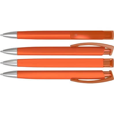 uma® Druckkugelschreiber TrinityGum, mit Metallspitze, blaue Mine, orange