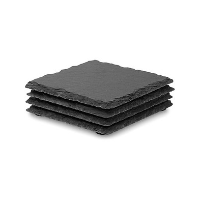 Untersetzer-Set SLATE4, Schwarz