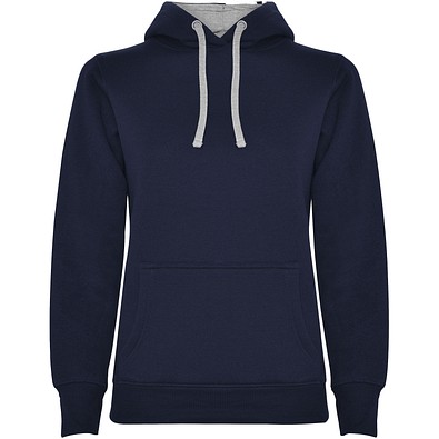 Urban Kapuzenpullover für Damen, Navy Blue/grau, L