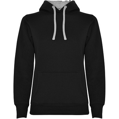 Urban Kapuzenpullover für Damen, schwarz/Marl Grey, L
