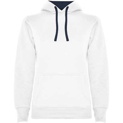 Urban Kapuzenpullover für Damen, weiß/Navy Blue, L
