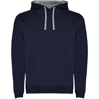 Urban Kapuzenpullover für Herren, Navy Blue/Marl Grey, L