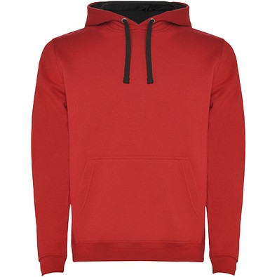Urban Kapuzenpullover für Herren, rot/schwarz, XS