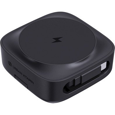 Urban Vitamin Goleta 2-in-1 15W Magnetic Wireless Charger, schwarz