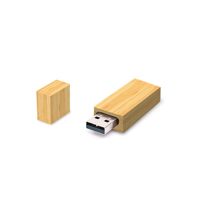 USB Stick Holz Bar 128 GB, bambus hell