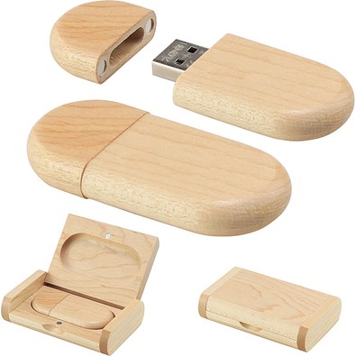 USB Stick WoodBox 4GB, Ahorn