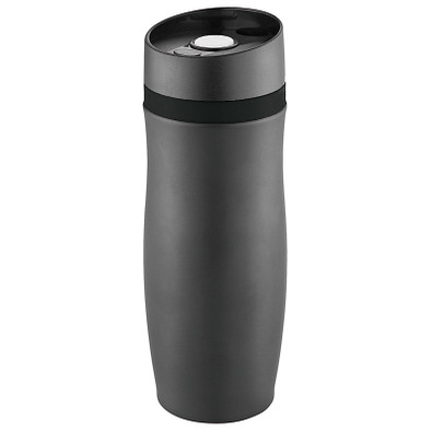 METMAXX® Vakuum-Thermobecher CremaExtensaNero 400 ml, schwarz/schwarz