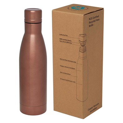 Vasa RCS-zertifizierte Kupfer-Vakuum Isolierflasche aus recyceltem Edelstahl, 500 ml, bronze
