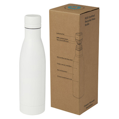 Vasa RCS-zertifizierte Kupfer-Vakuum Isolierflasche aus recyceltem Edelstahl, 500 ml, weiss