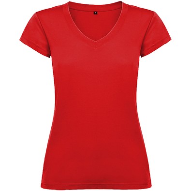 Victoria T-Shirt mit V-Ausschnitt für Damen, rot, XL