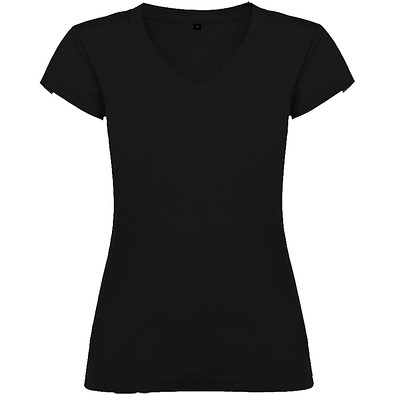 Victoria T-Shirt mit V-Ausschnitt für Damen, schwarz, 2XL