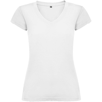 Victoria T-Shirt mit V-Ausschnitt für Damen, weiss, 3XL