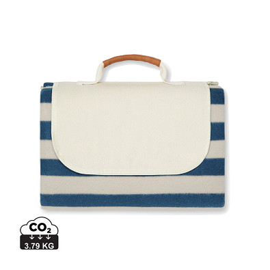 VINGA Alba GRS rPET Picknickdecke, navy blau