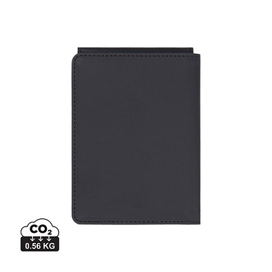 VINGA Baltimore RCS recycelte Polyester-RFID-Reisepasshülle, schwarz