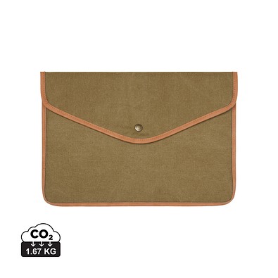 VINGA Bosler 14 Zoll Laptop-Tasche aus GRS recyceltem Canvas, grün