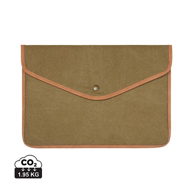 VINGA Bosler 16 Zoll Laptop-Tasche aus GRS recyceltem Canvas, grün