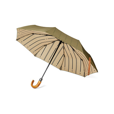 VINGA Bosler AWARE™ 21 Zoll faltbarer Schirm aus recyceltem PET, grün