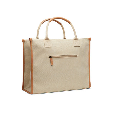 VINGA Bosler Büro-Tasche aus RCS recyceltem Canvas, greige