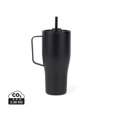 VINGA Eos Voyager 800ml Flasche aus RCS rec. Stainless-Steel, schwarz, schwarz