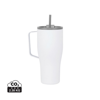 VINGA Eos Voyager 800ml Flasche aus RCS rec. Stainless-Steel, weiß, grau