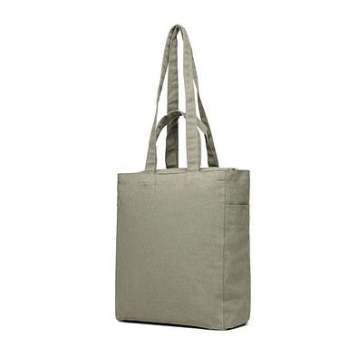 VINGA Hilo AWARE™ Tasche mit Reißverschluss aus rec. Canvas, grün