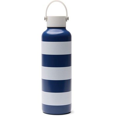 VINGA Lagoa Flasche aus RCS Stainless-Steel, 600ml, navy blau, weiß