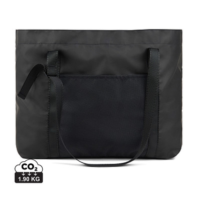 VINGA Livorno Maxi-Tasche aus GRS recyceltem Polyester, schwarz
