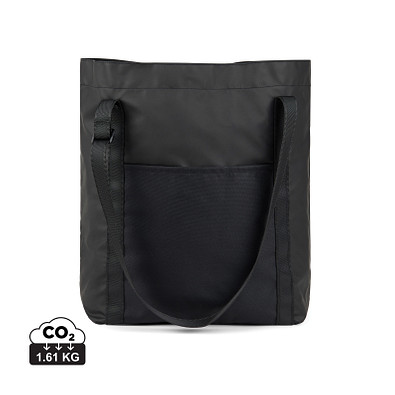 VINGA Livorno Tragetasche aus GRS recyceltem Polyester, schwarz