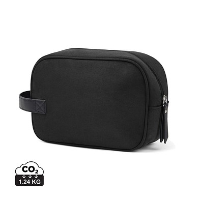 VINGA Marlow Kosmetiktasche aus RCS recyceltem Polyester, schwarz